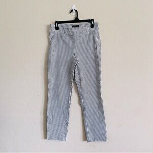 Jones NY woman’s chino pull on striped pants size 8 nautical gauze stretch chic